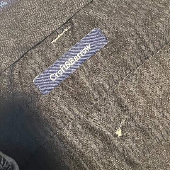 Croft & Barrow Men's 34X30‎ Business Slacks Pants Gray Trouser Cuffed Office - Picture 4 of 5